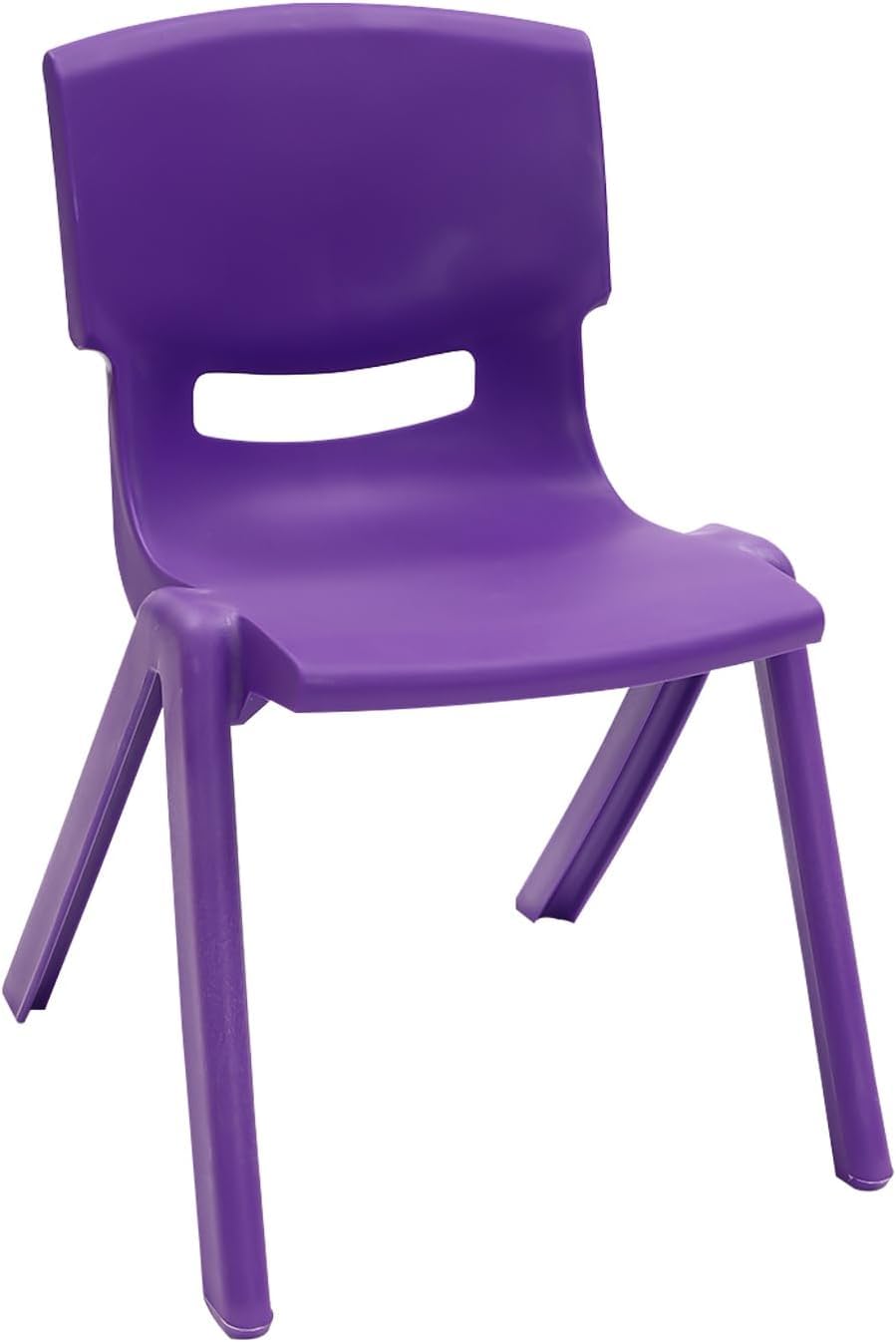 6 Pack Colorful Stackable Plastic Kids School Chairs - 21 Inch Seat Height, Durable Classroom Chairs for Kindergarten & Preschool Learning - Perfect for Classrooms, Playrooms & Homeschooling Activities