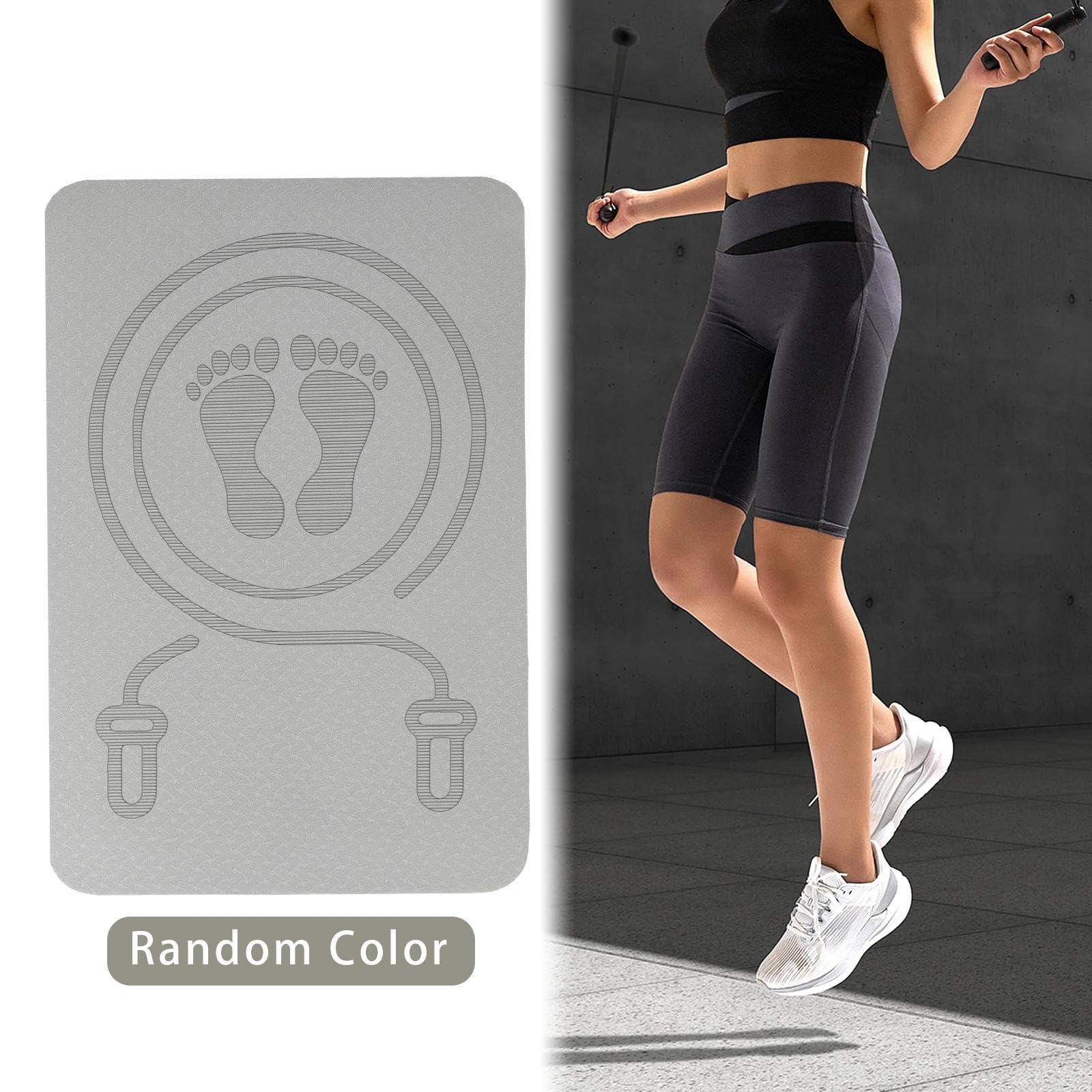 Non-Slip Jump Rope Mat - Durable Skipping Pad for Indoor/Outdoor Fitness, Home Gym, Pilates & Cardio Workouts - Blue Exercise Training Mat for Yoga, CrossFit & Workout Protection