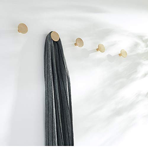 Modern Gold Decorative Wall Mounted Coat Hooks - Solid Brass Coat Rack & Towel Hangers - Bathroom & Kitchen Organizer for Hats, Keys & Accessories (4-Pack, 25x20mm) - Perfect for Entryway, Mudroom, Bedroom & Closet Organization