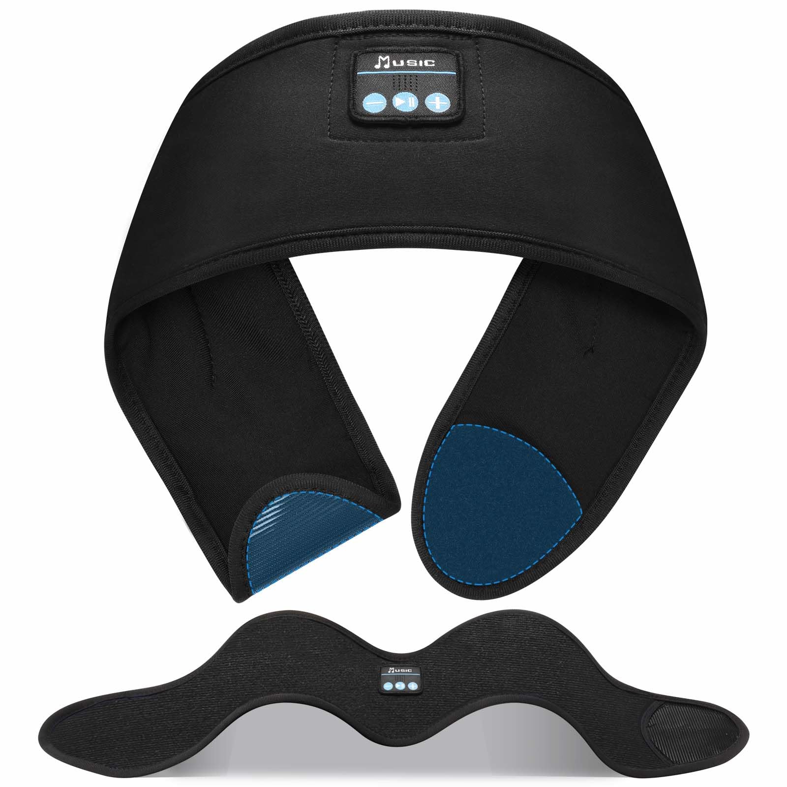 Adjustable Wireless Headband Headphones with Ultra-Thin Speakers for Side Sleepers - Comfortable Sleeping Headphones for Yoga, Running, Workout & Travel - Perfect for Nighttime Relaxation, Gym Sessions and Long Flights