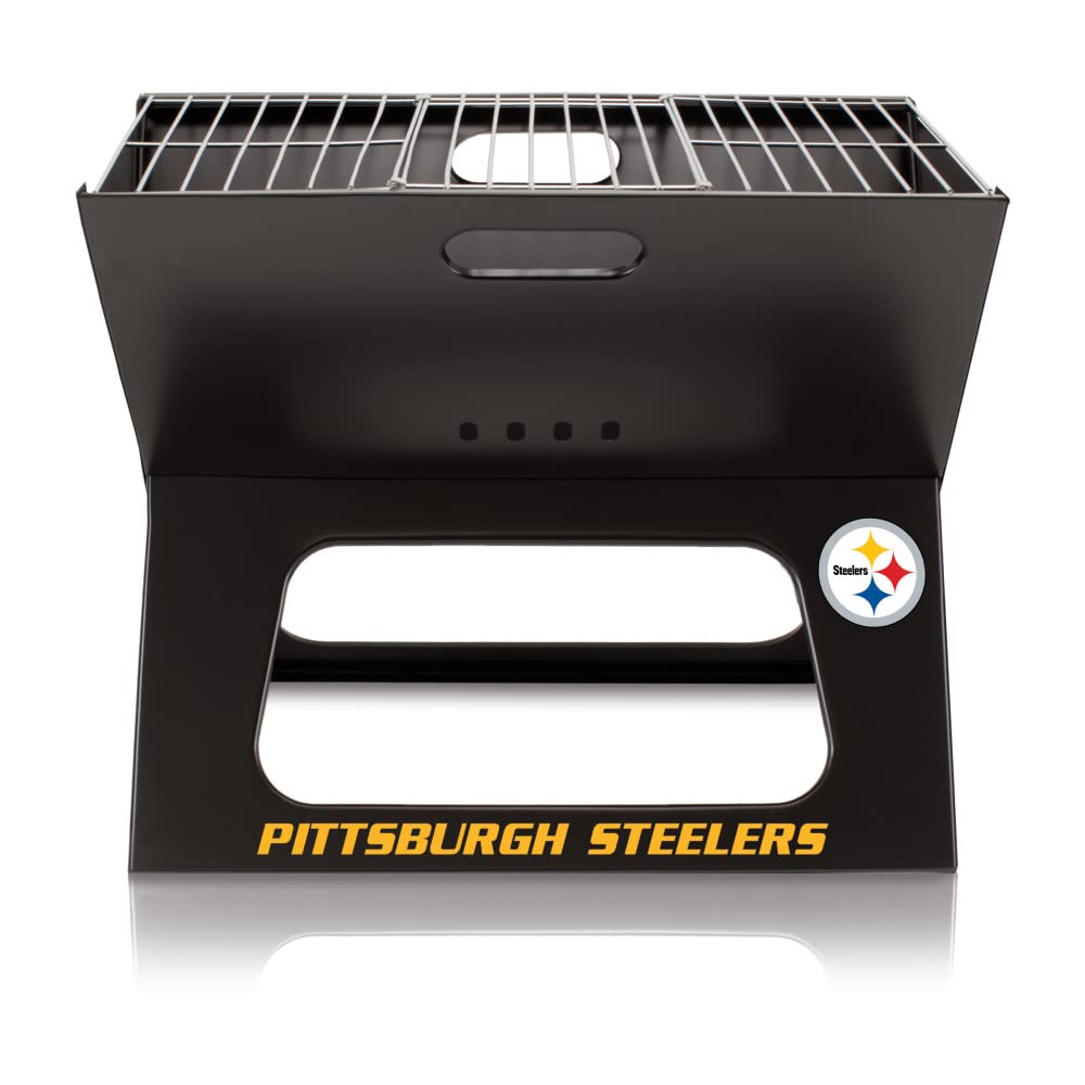 Portable NFL X-Grill Charcoal BBQ Grill for Camping, Tailgating & Outdoor Cooking - Compact Design for Picnics, Backyard Parties & Game Day Grilling