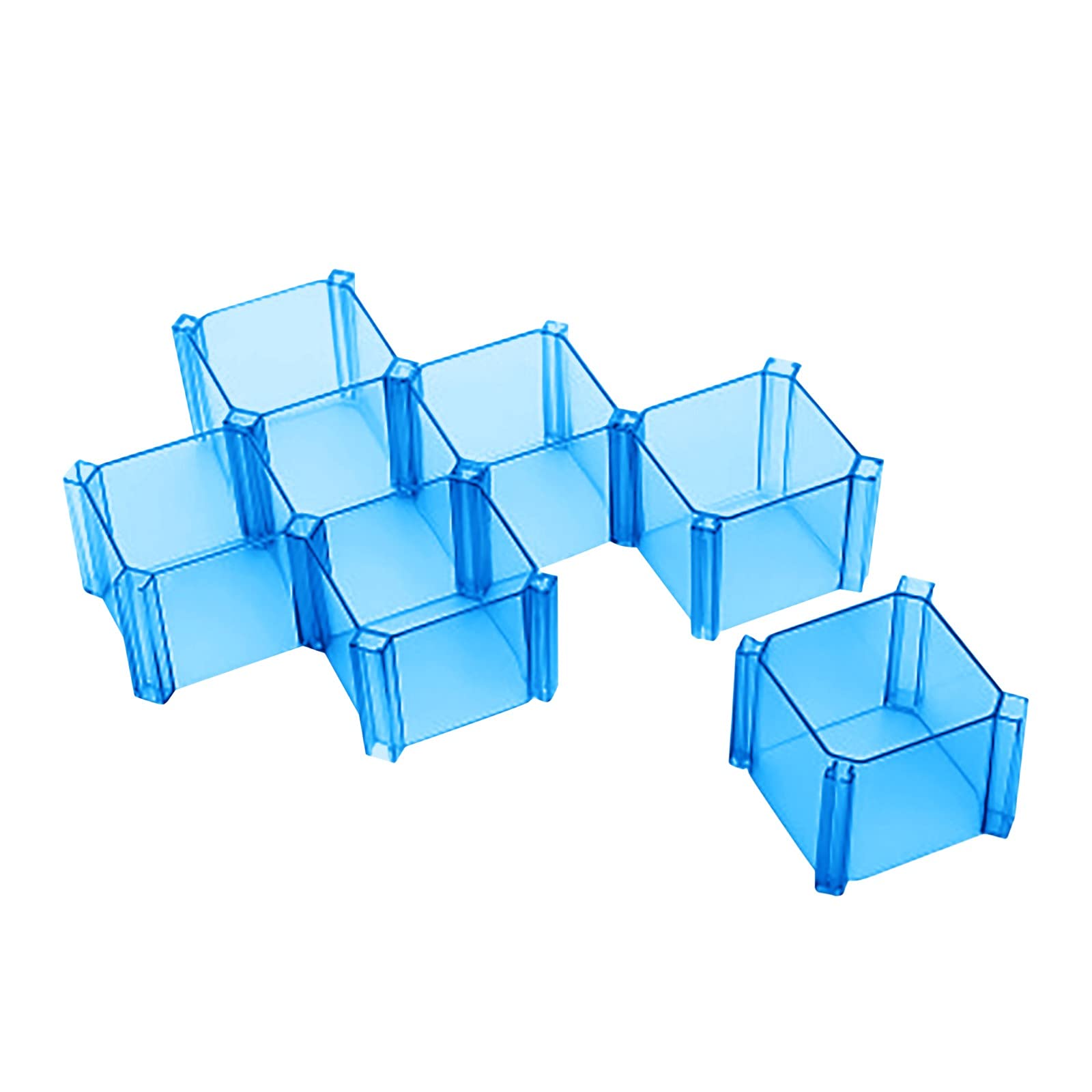 LOYE Plastic Storage Bins with Dividers - 6 Drawer Underwear Organizer, Multifunctional Closet & Clothing Storage Box for Home Organization (Size B, One Size) - Perfect for Bedroom, Closet & Laundry Room Organization