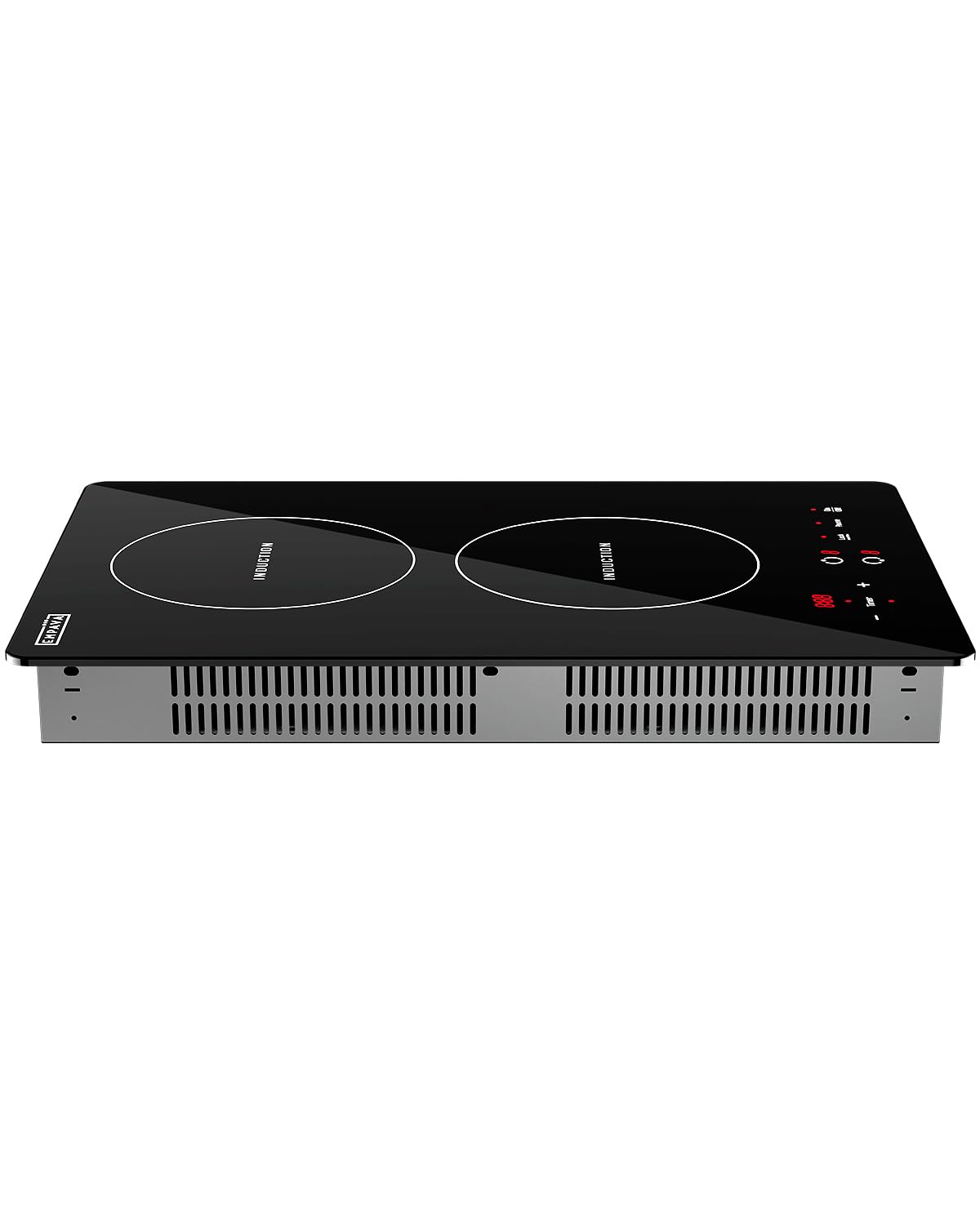 Empava 12 Inch Electric Induction Cooktop - 2 Burners, Smooth Glass Surface, 120V, Black - Perfect for Home Kitchen, RV, Dorm & Small Spaces