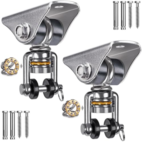 Silver ( 2 Pack 360° Bearing Swing Hanger )