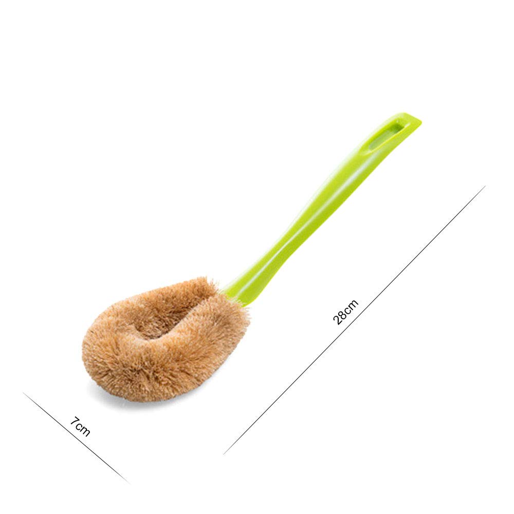Eco-Friendly Coconut Fiber Dish Brush for Kitchen Cleaning