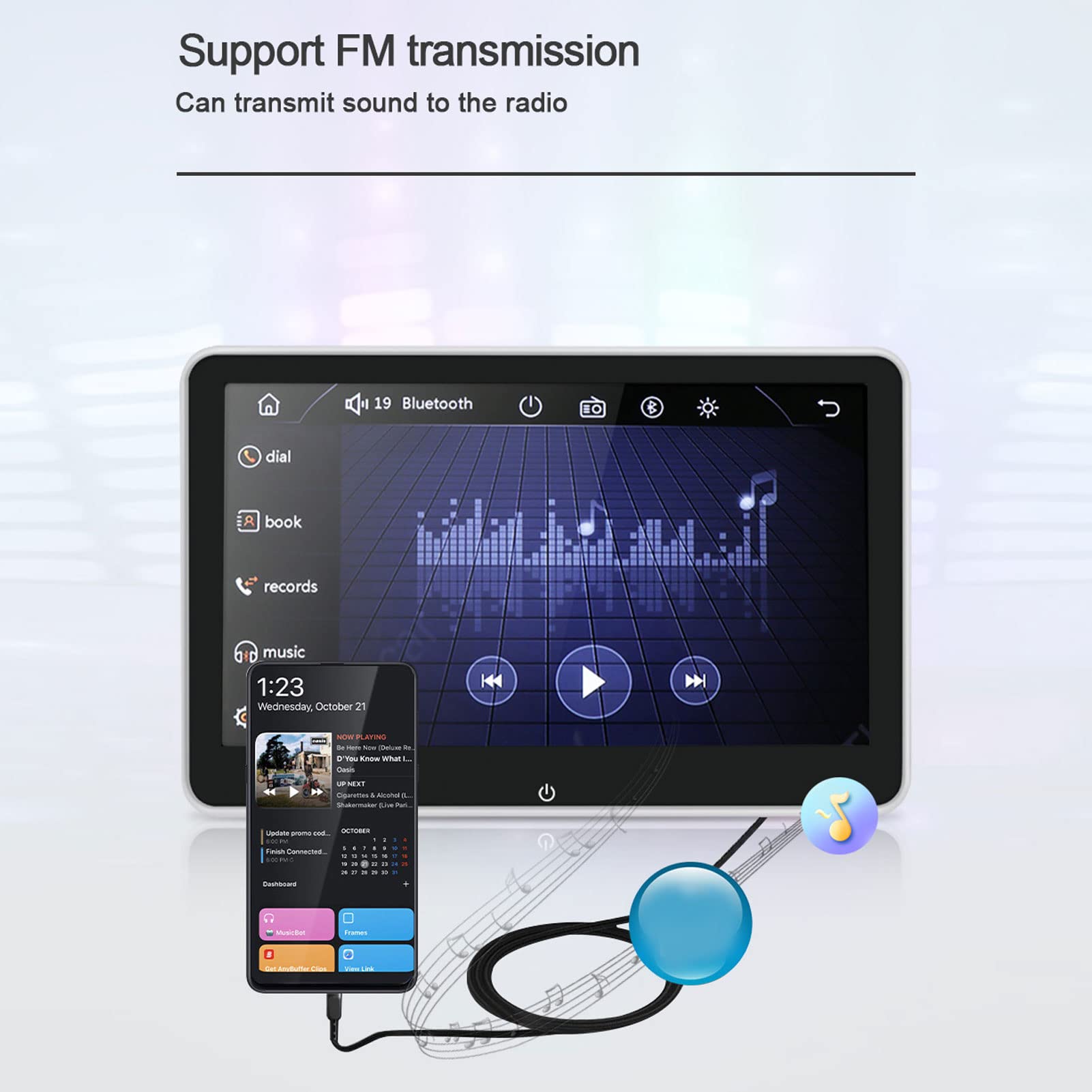 8 Inch IPS 1080P Touch Screen Headrest DVD Player - Car Headrest Monitor with MP5/CD Player for Rear Seat Entertainment System | Perfect for Kids Road Trips, Family Travel & In-Car Movie Watching