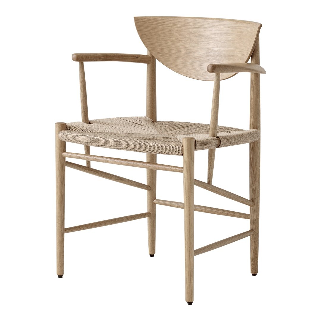 Modern HM4 Dining Armchair - Upholstered Fabric Seat, Sturdy Metal Legs - Perfect for Kitchen, Dining Room, or Breakfast Nook - Comfortable & Stylish Home Furniture