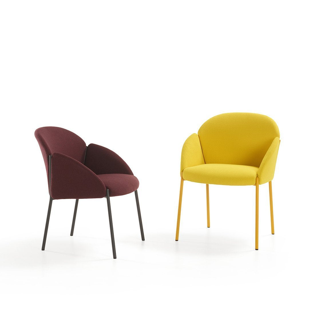 Andrea Modern Dining Chair - Sturdy Wooden Frame & Comfortable Upholstered Seat - Perfect for Kitchen, Dining Room & Home Office