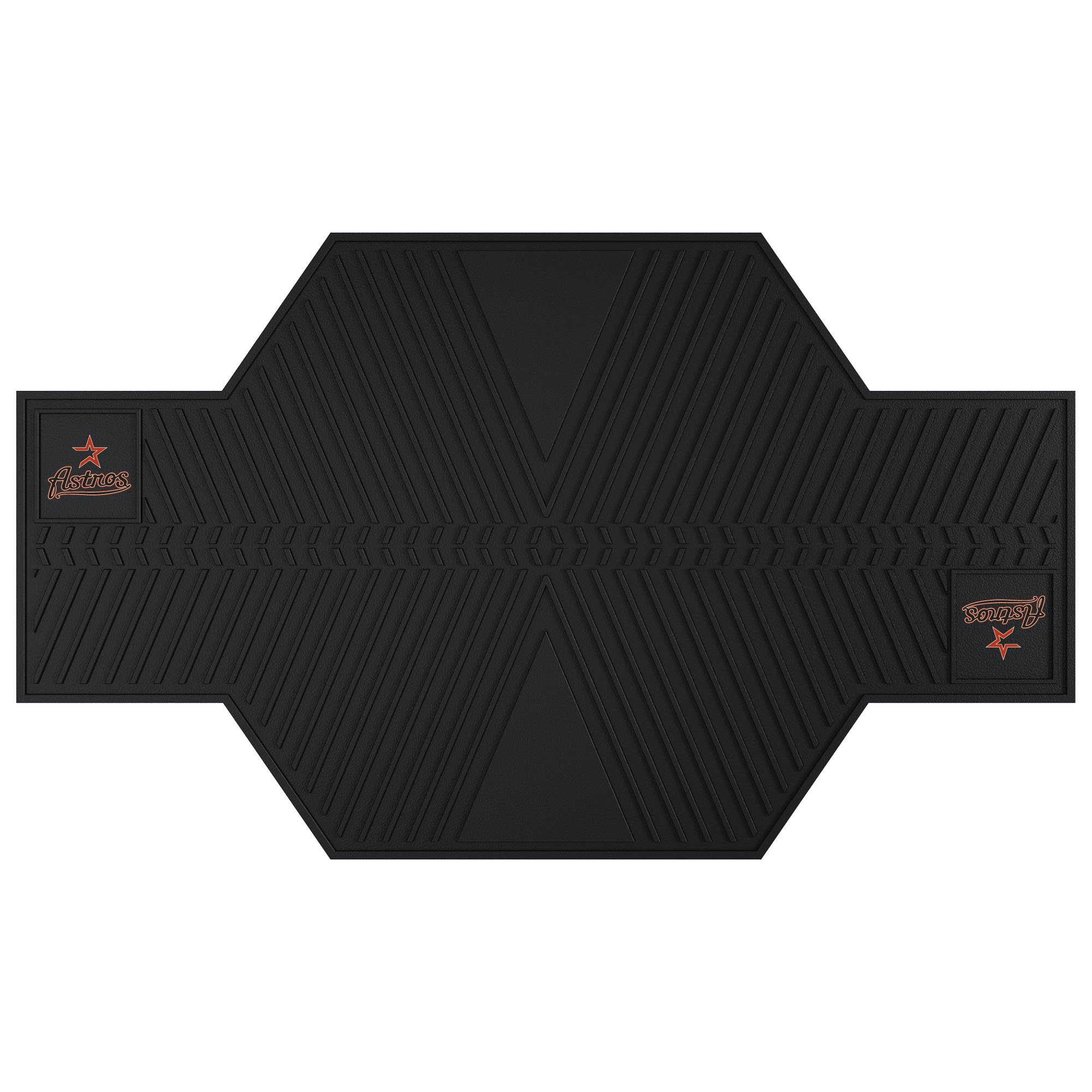 FANMATS 15354 MLB Houston Astros Motorcycle Floor Mat - Non-Slip Rubber Base for Harley, Cruiser & Sports Bikes - Perfect for Garage, Shed & Outdoor Parking Protection