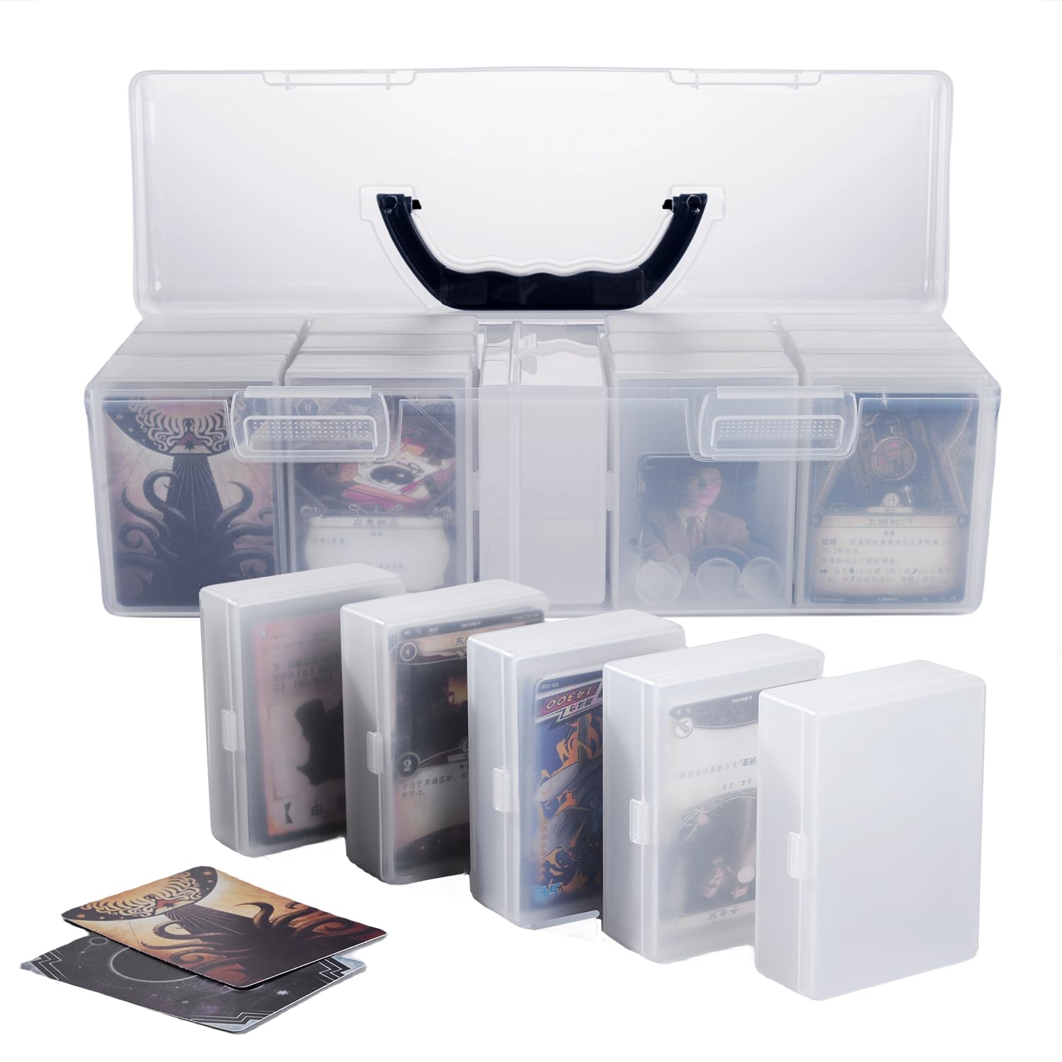 900+ Capacity Baseball Trading Card Storage Box - 13 Independent Compartments Holds 70 Cards Each | Clear Display Organizer Case for Sports Cards, MTG, Pokemon & Collectibles | Perfect for Card Collectors, Tournaments & Home Display