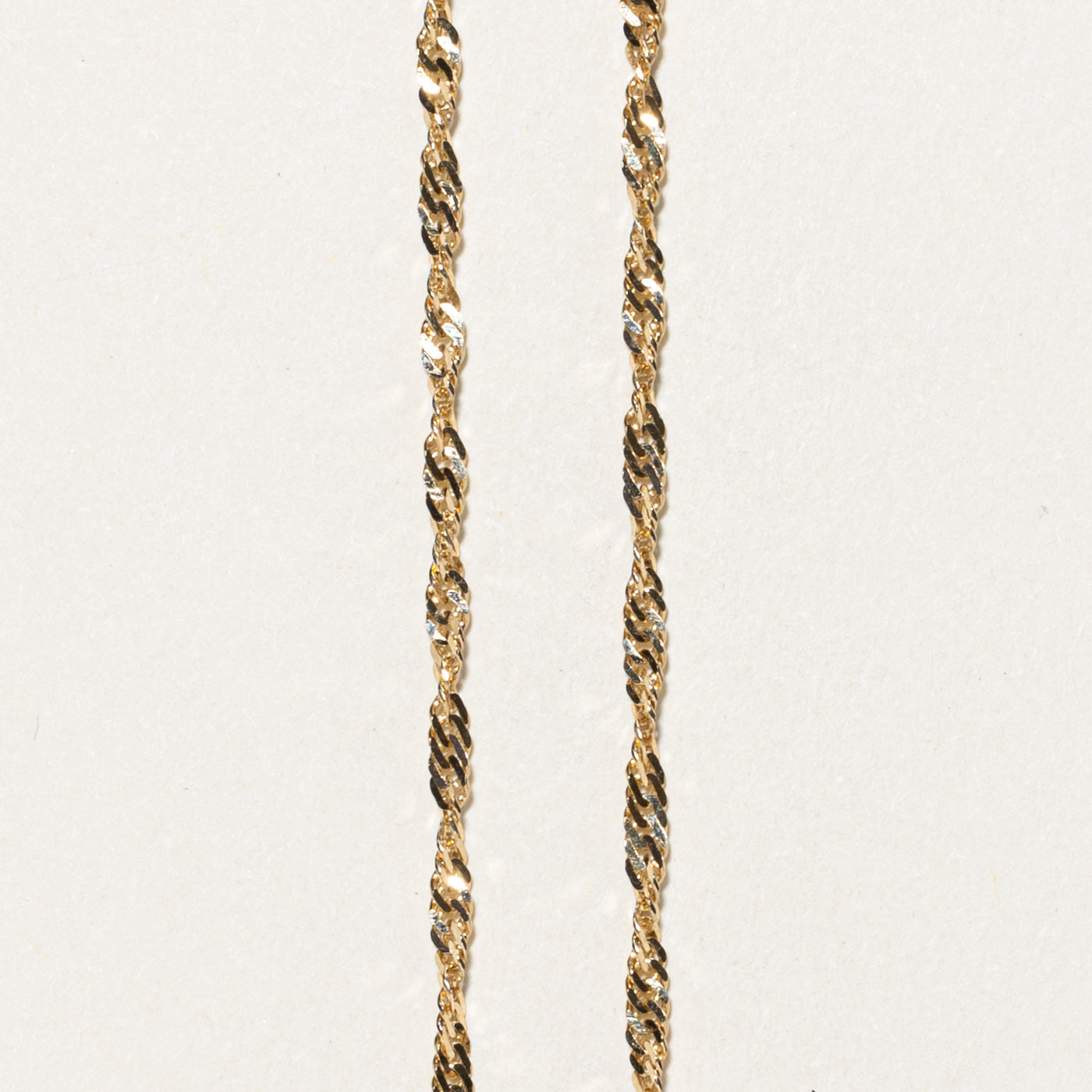 14K Yellow Gold Singapore Chain Necklace for Men & Women | 18 Inch Durable Luxury Jewelry Gift for Anniversary, Birthday & Special Occasions