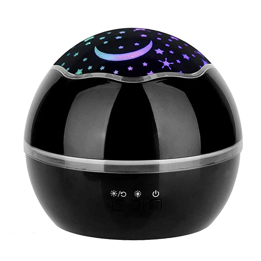 GPPZM Baby Night Light Projector with Rotating Starry Sky Effect, USB-Powered LED Nursery Lamp for Kids Room, Christmas Decor & Soothing Sleep Aid - Black | Perfect for Bedtime Stories, Nursery Decor & Relaxation