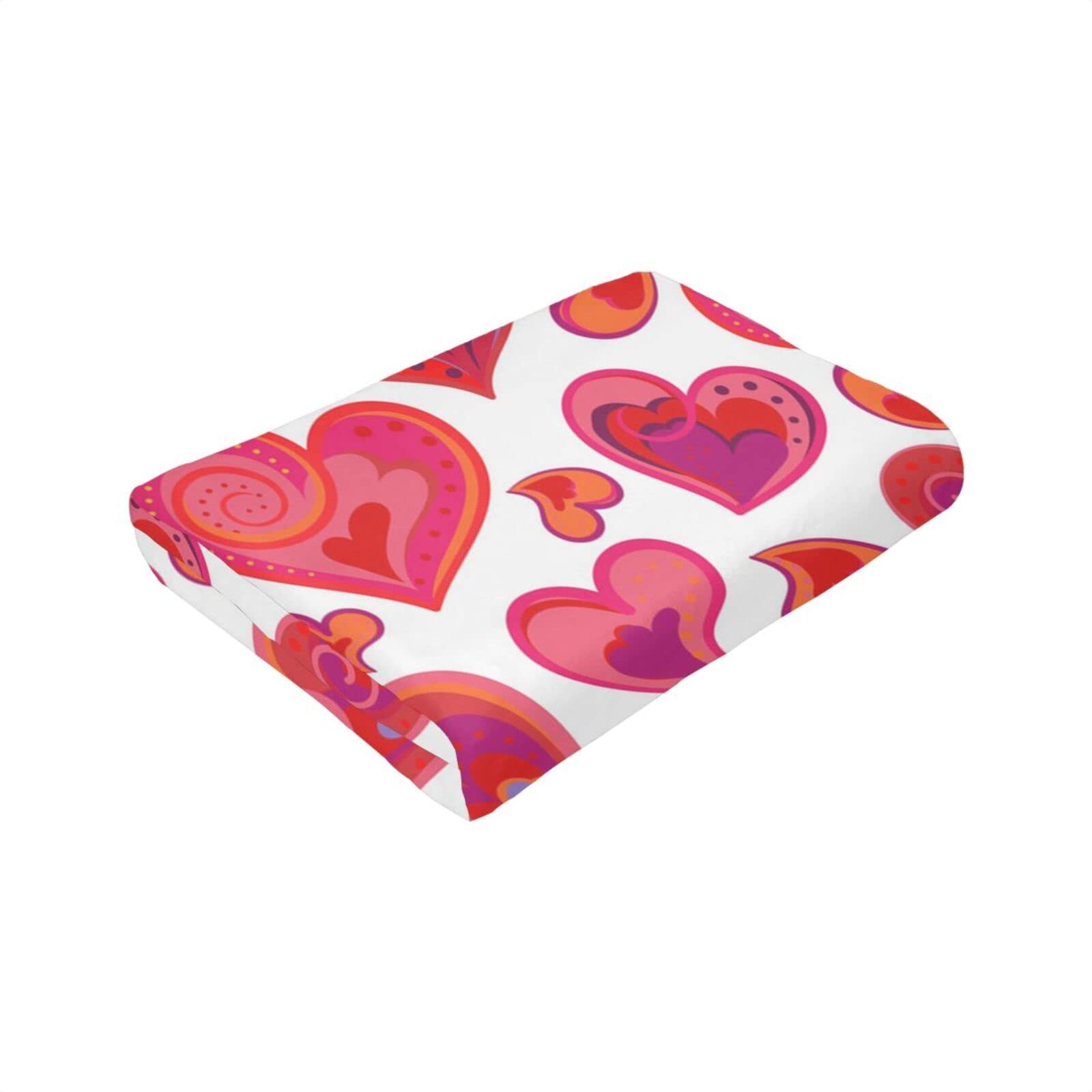 Valentine's Day Red Heart Fleece Blanket - 50