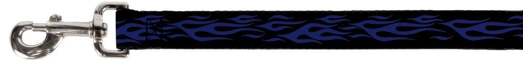 Buckle-Down Flame Blue Pet Leash - 6 Feet Long, 1.5 Inches Wide - Durable Dog Walking Leash for Small to Medium Dogs - Perfect for Daily Walks, Hiking & Outdoor Adventures