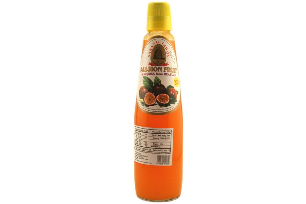 Marquisa Passion Fruit Syrup - 21.76oz (625ml) - Pack of 6 - Perfect for Cocktails, Desserts, Smoothies & Bubble Tea