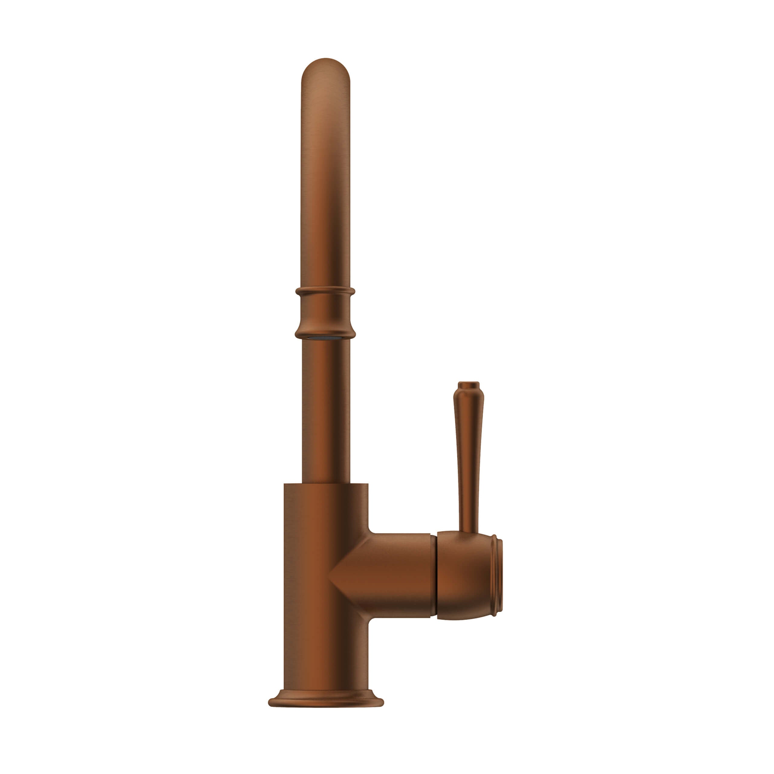 ADP Eternal Gooseneck Basin Mixer Faucet - Brushed Copper Finish - Modern Bathroom Sink Faucet for Vanity, Powder Room & Guest Bath