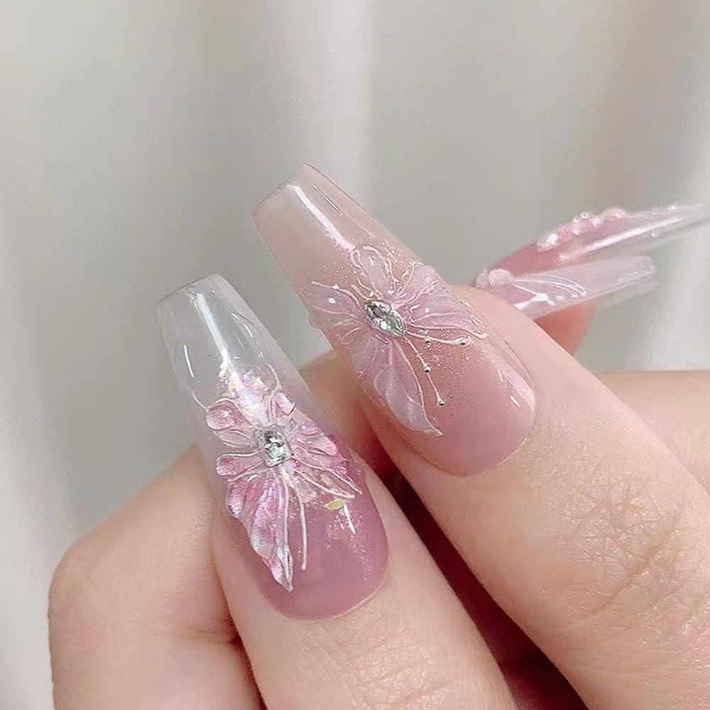 Aurora Butterfly Nail Art Stickers - Lightweight Shell & Laser Butterfly Nail Decals for Manicure | Perfect for DIY Nail Art, Parties, and Special Occasions