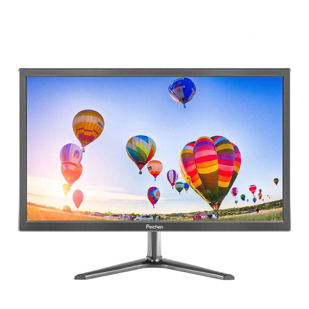 Prechen 19 Inch PC Monitor - 1440x900 Resolution, HDMI & VGA Ports, 60Hz Refresh Rate, 250cd/m² Brightness, 5ms Response Time, Built-in Speakers - Ideal for Home Office, Gaming & Multimedia (Black)