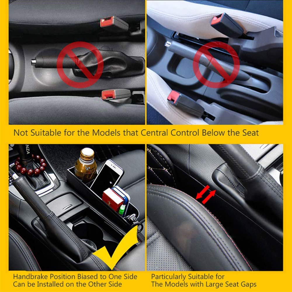KONGDY Bling Car Seat Gap Filler Organizer - Premium Driver's Side Console Organizer with Cup Holder | Car Interior Accessories for Phone, Wallet & Keys | Perfect for Road Trips & Daily Commute