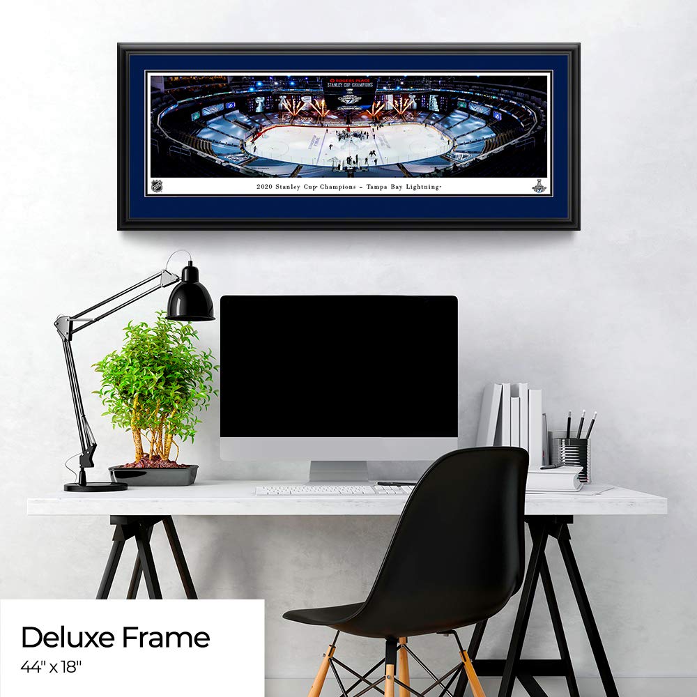 Tampa Bay Lightning 2020 Stanley Cup Champions Panoramic Poster & Framed Picture - Premium Hockey Wall Art for Home, Office & Man Cave Decor