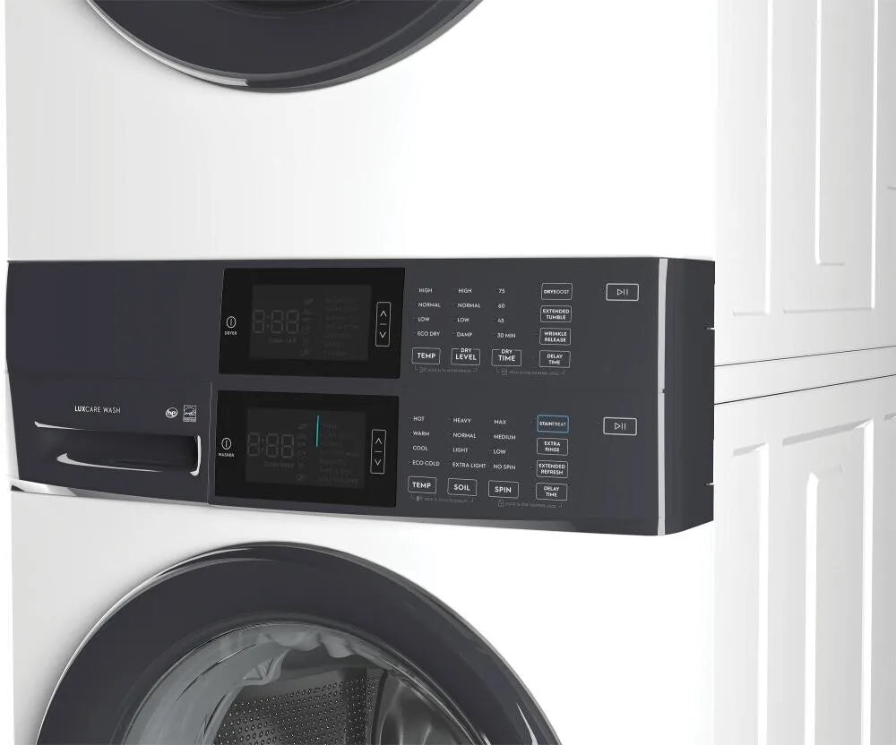 Electrolux ELTE7300AW 27 Inch Front Load Washer and Electric Dryer Combo with LuxCare Technology in White - Perfect for Laundry Rooms, Apartments, and Energy-Efficient Homes