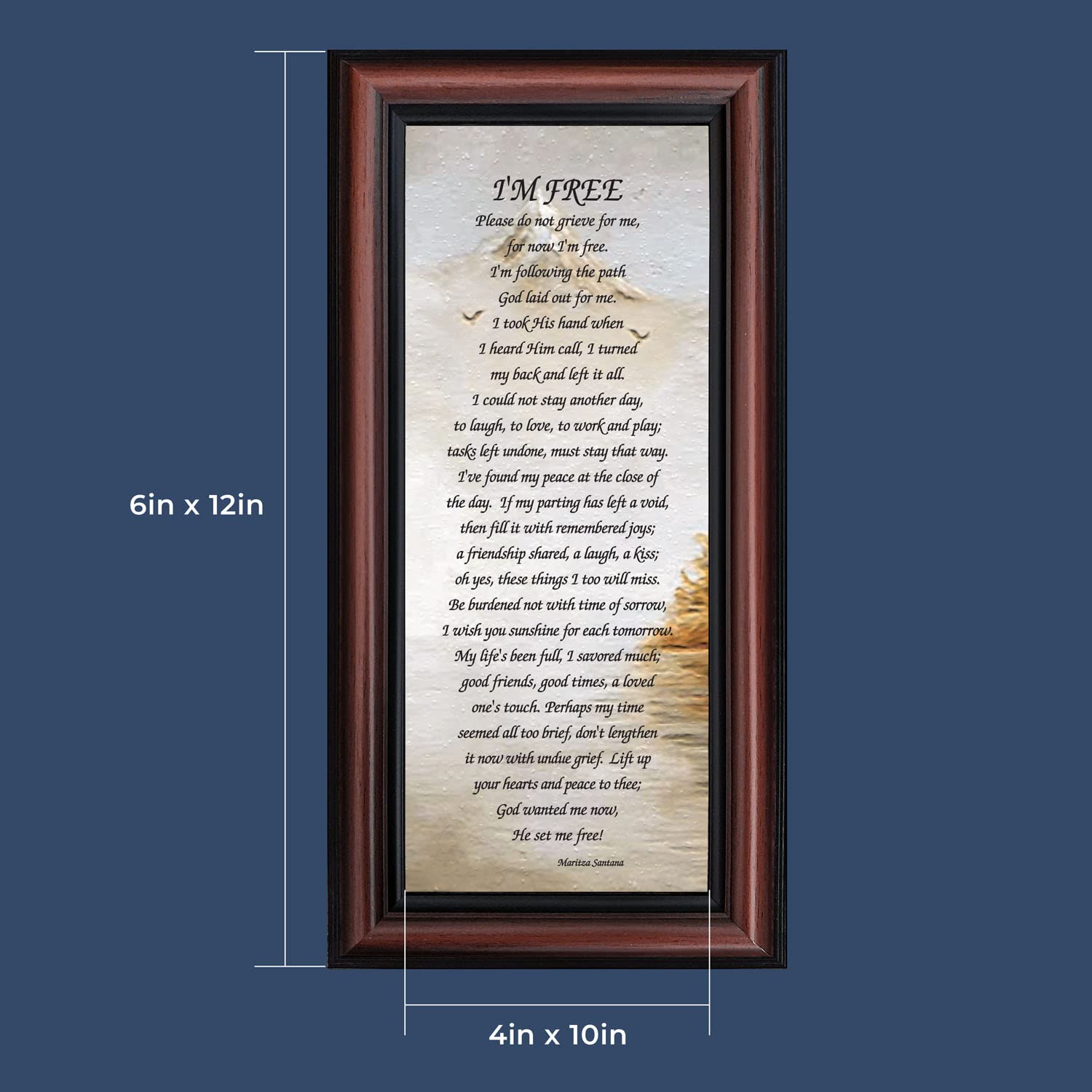 Memorial Picture Frame for Mom - Sympathy Bereavement Gift for Home Décor