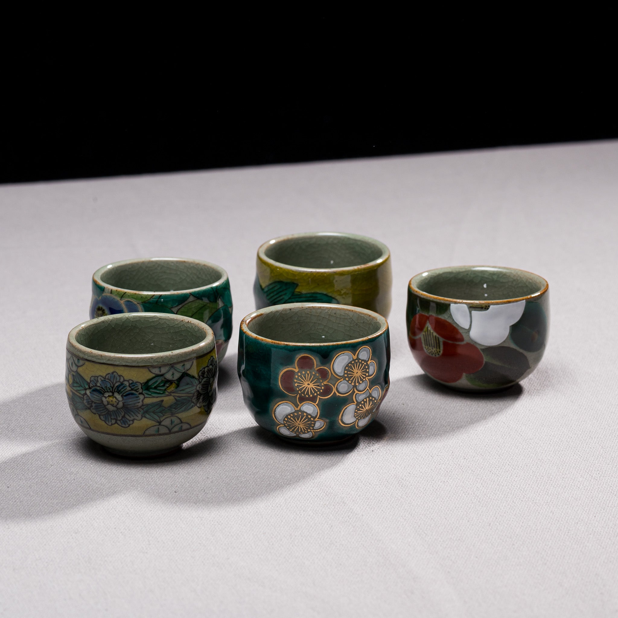 Authentic Japanese Kutani Ware Sake Cup - Yoshidaya Handcrafted Ceramic Sake Set | Traditional Japanese Drinking Vessel for Sake Tasting, Gift Giving & Home Decor