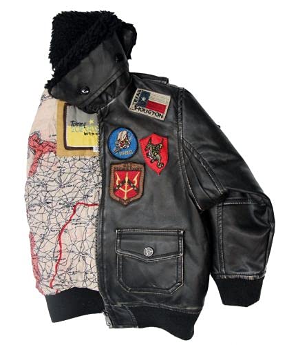 Top Gun® Kids Vegan Leather Aviator Jacket - Stylish & Comfortable Flight-Inspired Jacket for Boys & Girls - Perfect for Halloween Costumes, Cosplay, and Everyday Wear