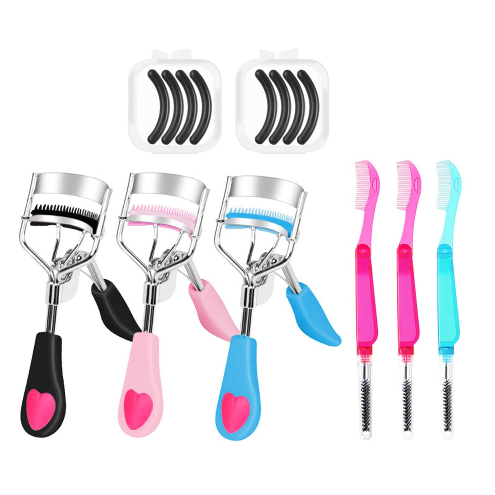Worparsen Eyelash Curler Replacement Pads - 10 Pack Refill Pads for Eyelash Curler, Soft & Durable Mascara Applicator Pads for Women & Girls - Perfect for Home, Salon & Travel Makeup Kits