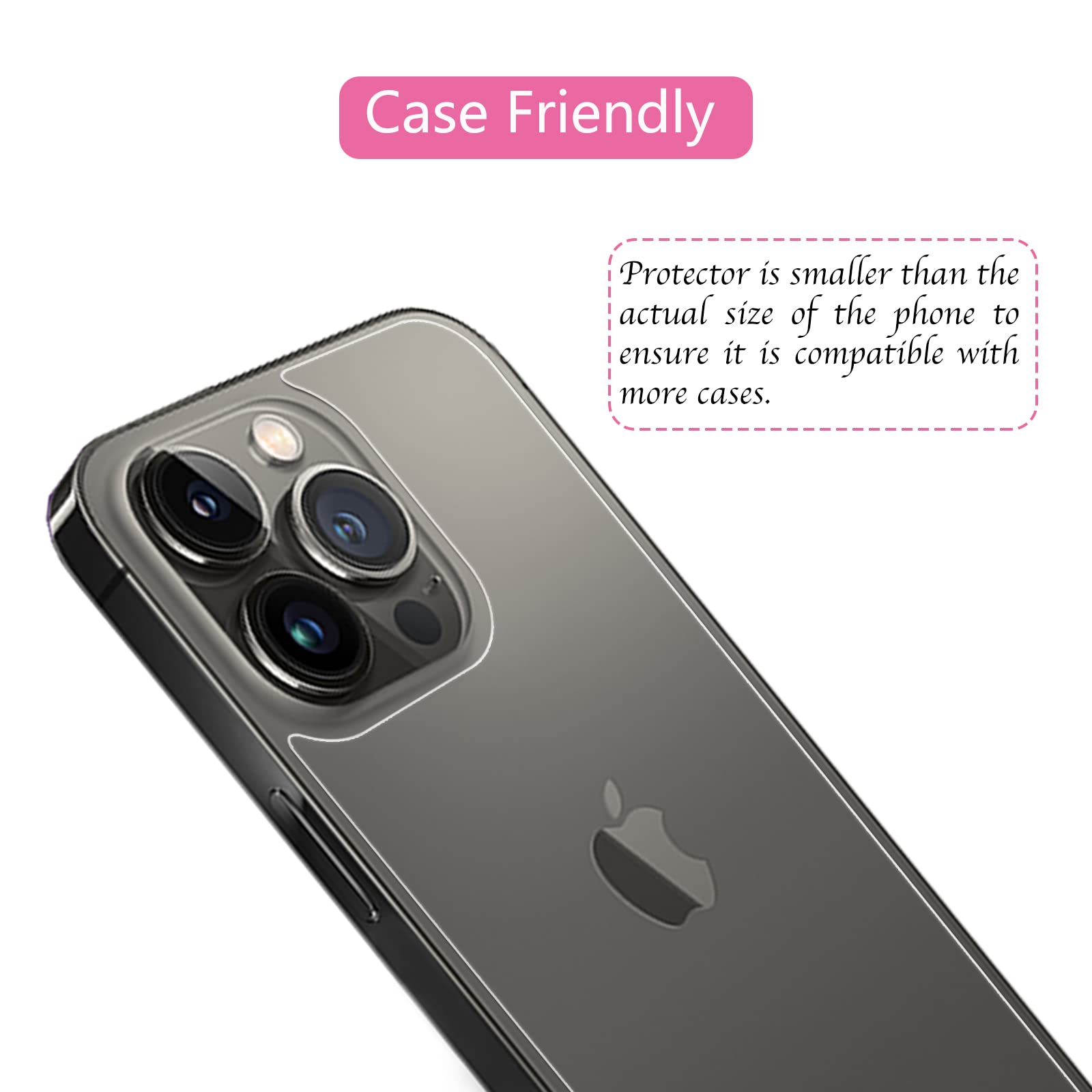 Premium Tempered Glass Screen Protector for iPhone 13 Pro Max (6.7 Inch) - 2 Pack with Case-Friendly Back Protectors | HD Clear, Anti-Scratch, Bubble-Free | Perfect for Work, Travel & Everyday Protection