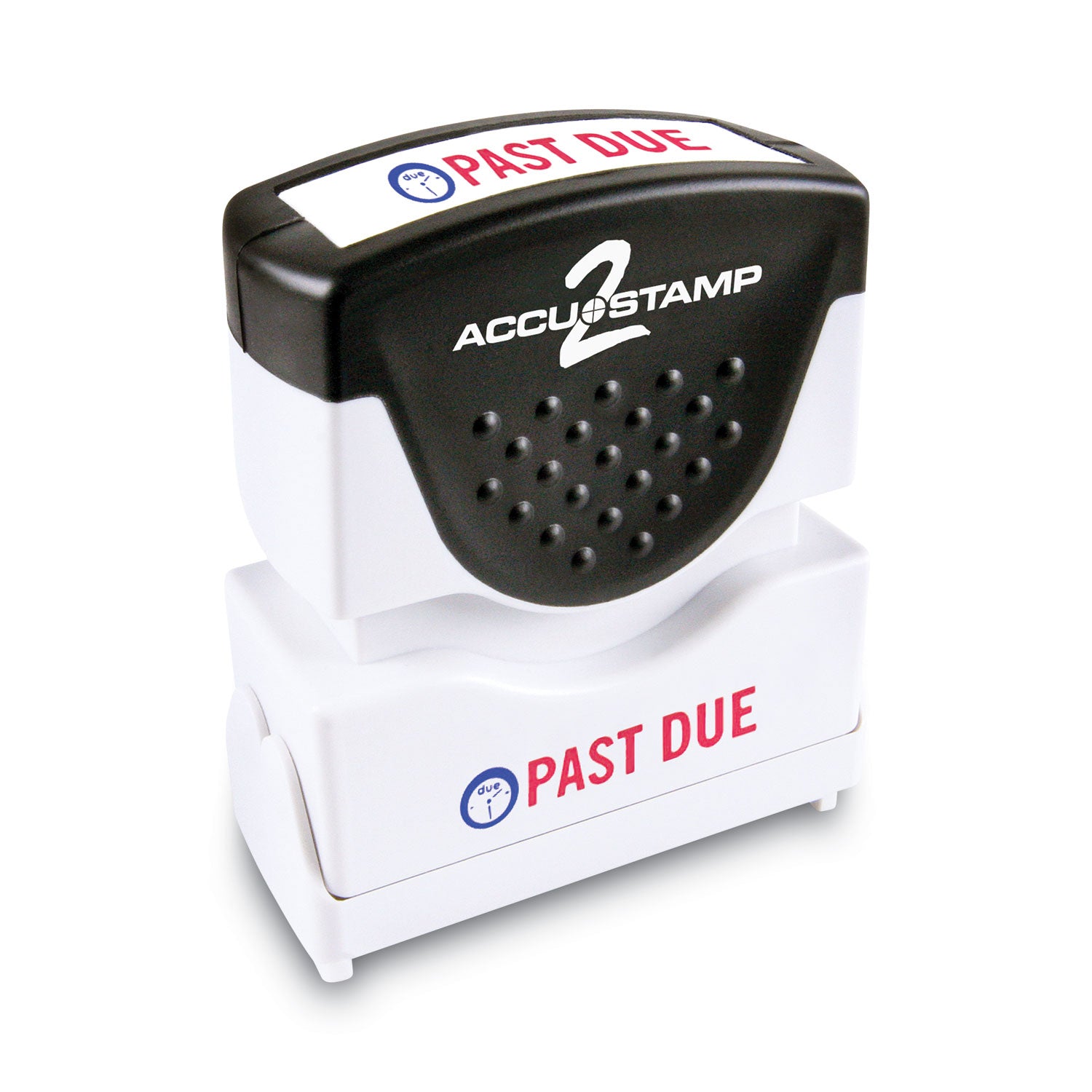 ACCUSTAMP2® Pre-Inked Past Due Stamp - Red & Blue Ink - 1.63