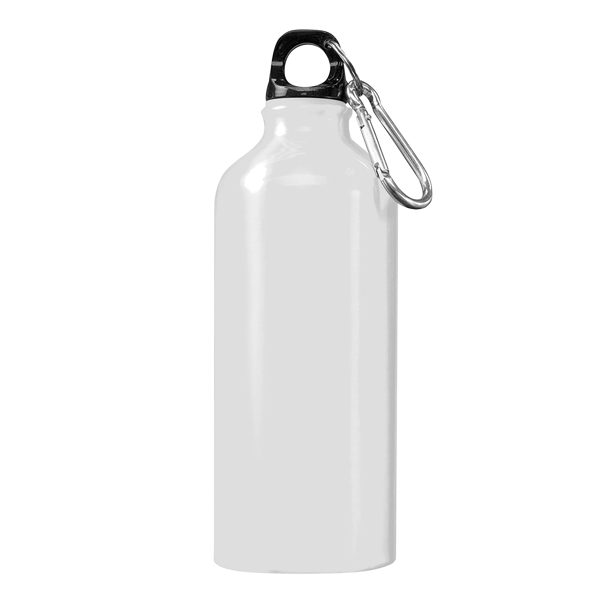 20 oz Aluminum Water Bottles Set of 10 - Bulk Pack Reusable Sports Bottles for Gym, Hiking, Camping & Outdoor Activities - BPA-Free White Water Bottles for Fitness, Work & School Hydration