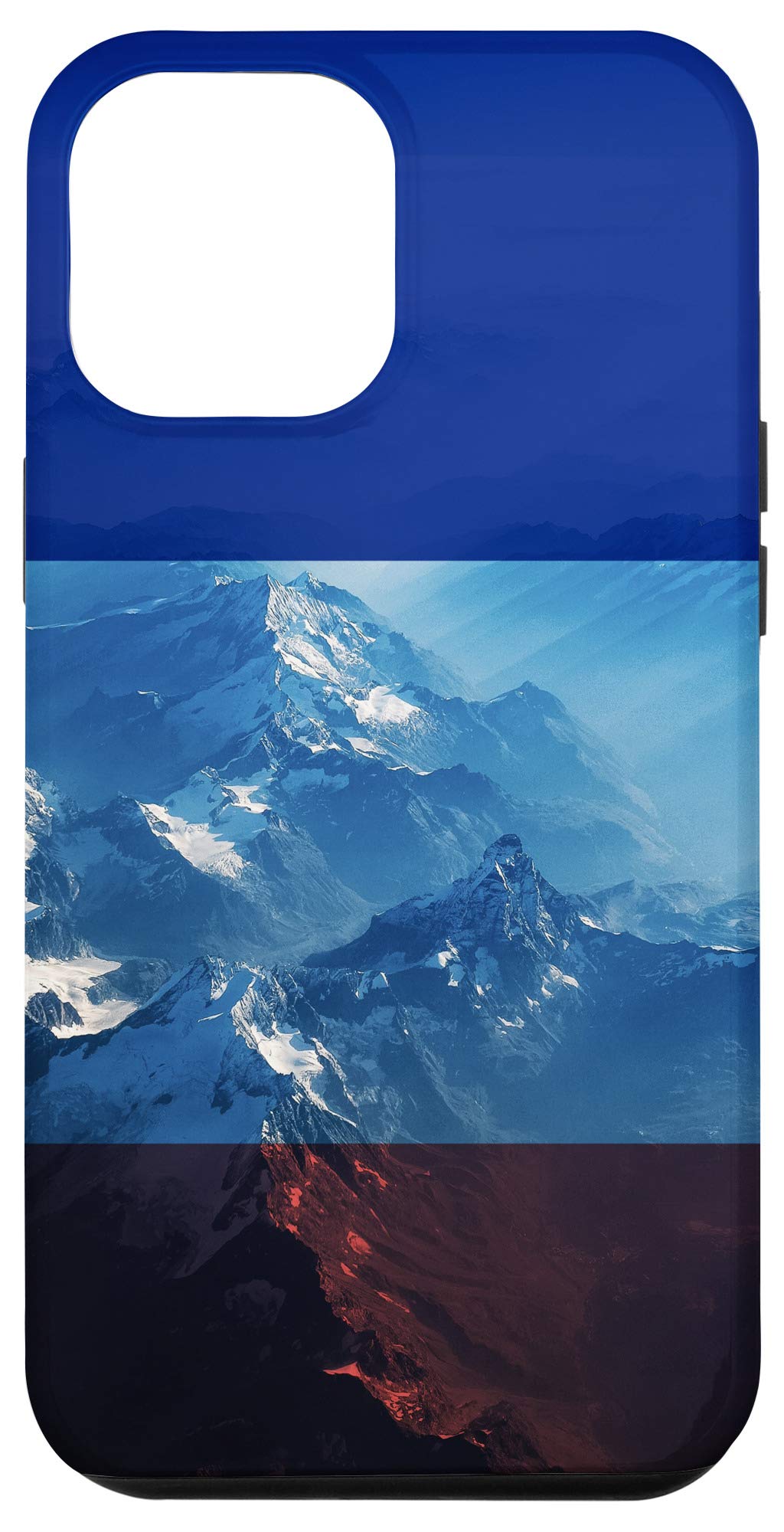 iPhone 12 Pro Max Case with Snowy Mountains & France Flag Design - Durable Protective Cover for French Pride | Perfect for Travel, National Day Celebrations & Patriotic Gifts