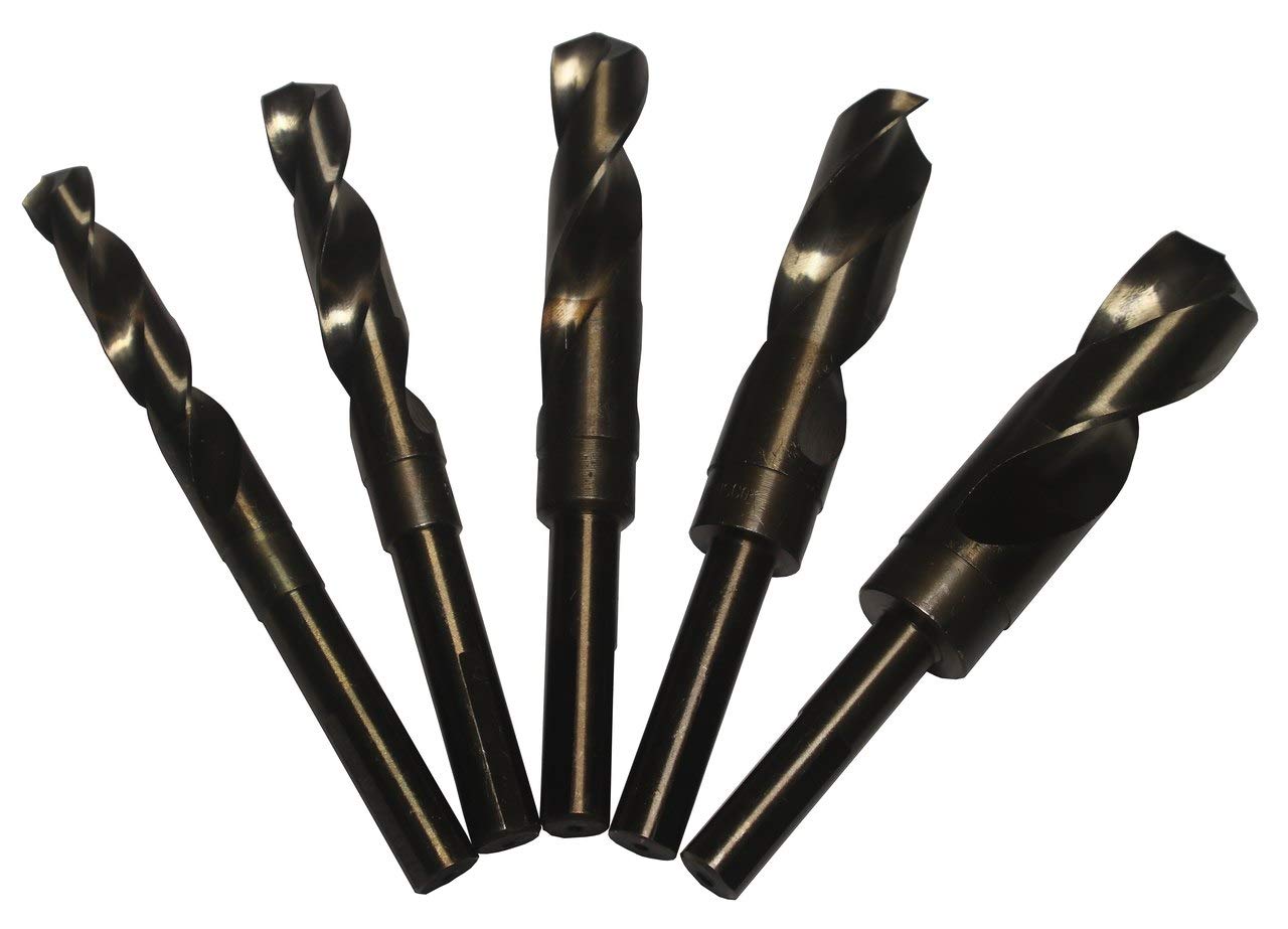 Drill America - 5 Piece M42 Cobalt Reduced Shank Drill Bit Set (9/16