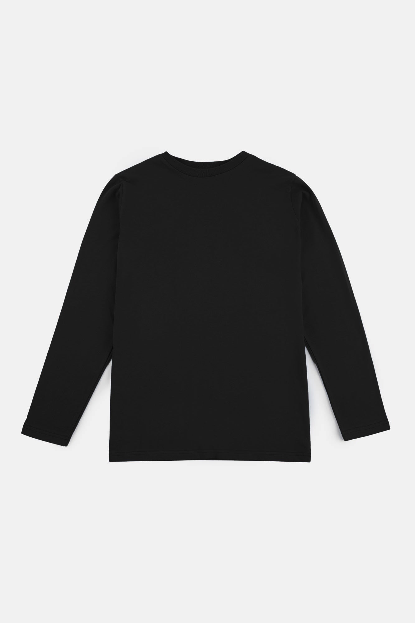 Women's Long Sleeve T-Shirt - Soft Cotton Basic Tee in Black | Casual Everyday Wear, Layering Essential & Office Outfit