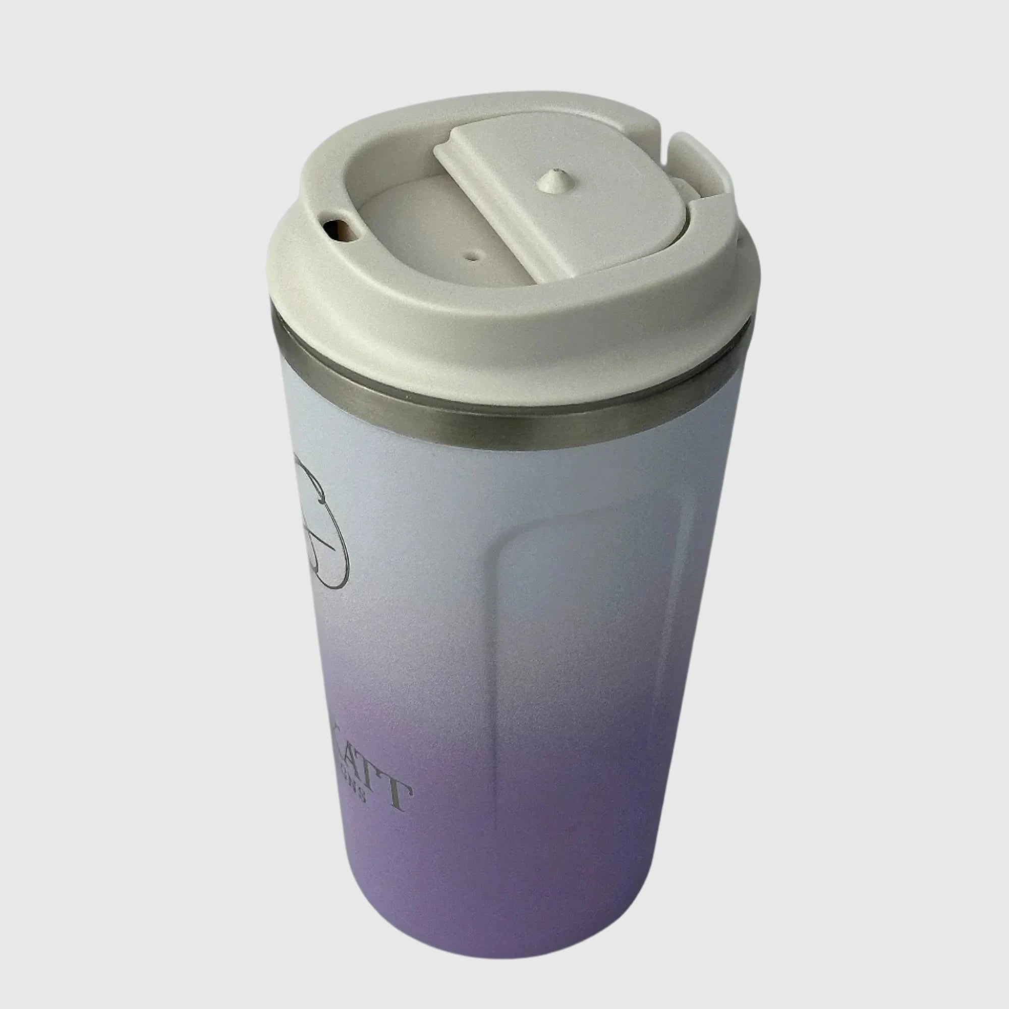 Lavender Lilac Insulated Travel Coffee Cup - 500ml Stainless Steel Vacuum Flask - Keeps Hot/Cold for Hours - Perfect for Commuting, Camping & Office Use