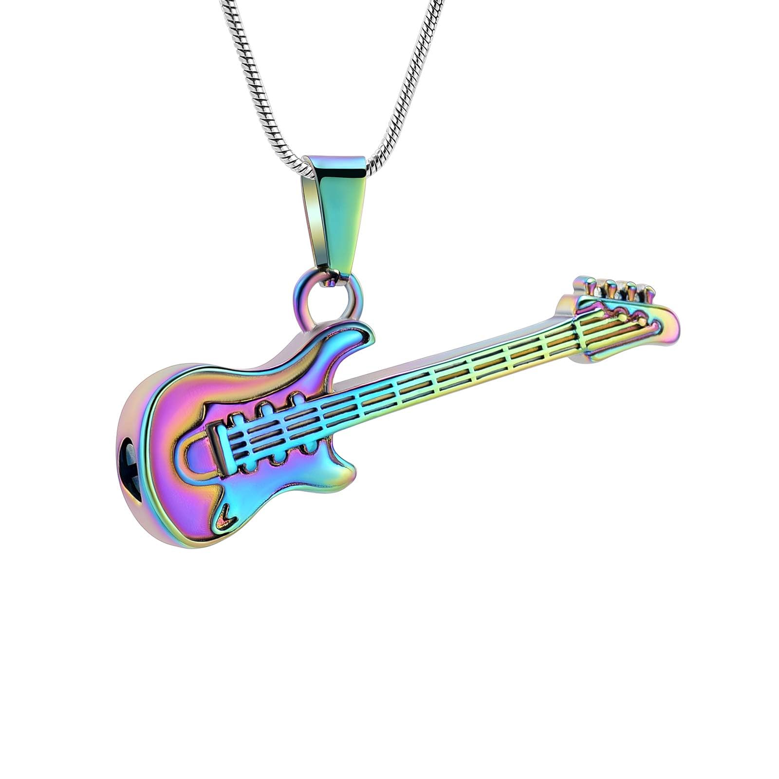 BIAIHQIE Cremation Jewelry for Women & Men - Musical Instrument Urn Necklace for Ashes - Memorial Keepsake Pendant for Loved Ones - Perfect for Funeral, Memorial Service & Everyday Remembrance