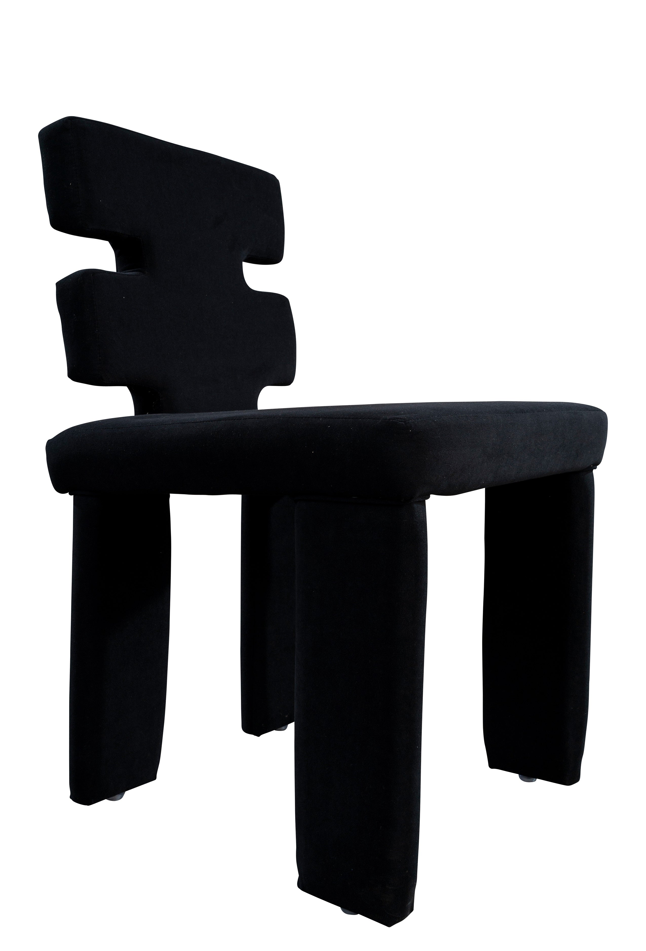 8-Piece Mya Dining Chair Set in Black - Modern Kitchen & Dining Room Furniture for Home & Restaurant Use