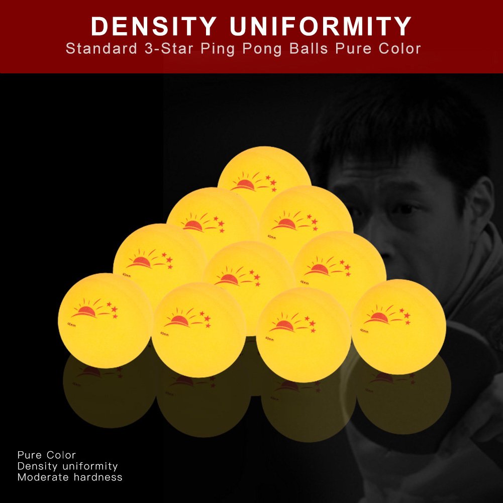 60 Pcs 3-Star 40mm Table Tennis Balls - Premium Competition & Training Balls for Indoor & Outdoor Play (Orange) - Perfect for Practice, Tournaments, and Recreational Games