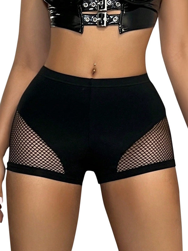 ZASUWA Women's Sexy Fishnet Scrunch Butt Lifting Spandex Workout Shorts for Gym, Yoga & Fitness - Perfect for Running, Dance & Casual Wear