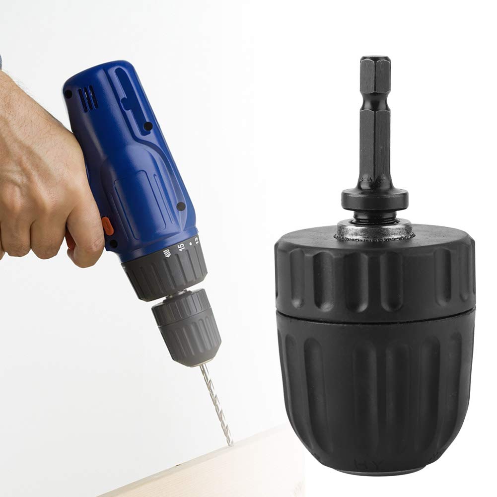 0.8-10mm Keyless Drill Chuck - Self-Locking Chuck for Electric Hammer & Impact Drill (1.5-10mm) with Included Key - Perfect for DIY Projects, Woodworking, and Metal Drilling