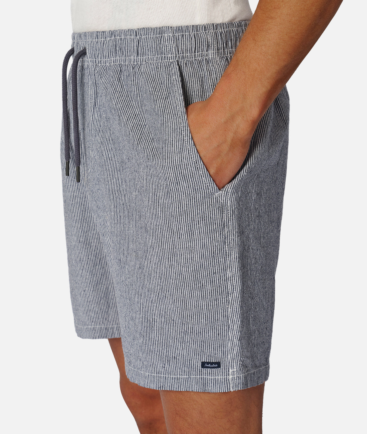Portico Linen Shorts for Women - Denim Blue Casual Summer Shorts | Comfortable & Breathable Linen Blend | Perfect for Beach, Vacation & Everyday Wear