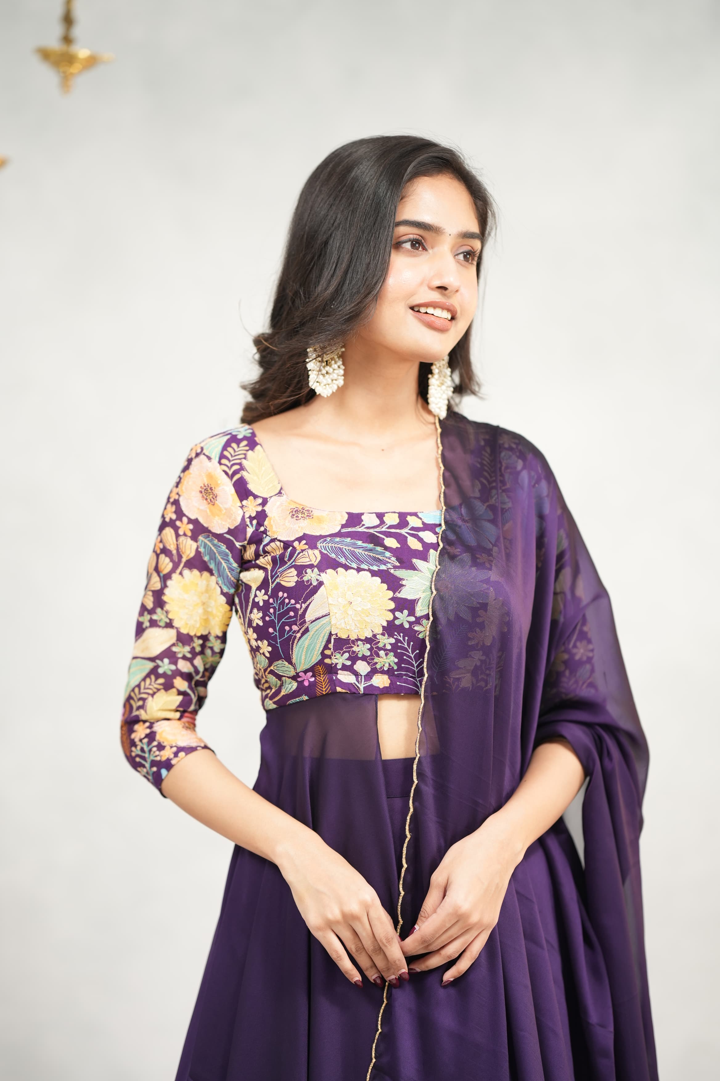Manisha Series 3 Premium Slit Anarkali Dress with Skirt - Elegant Indian Ethnic Wear for Weddings & Festivals