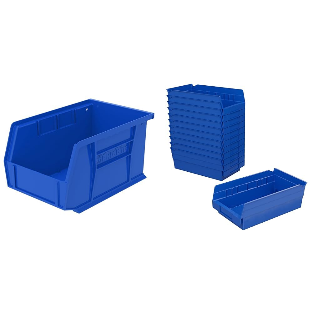 Akro-Mils 24-Pack Storage Bins Set - 12 Hanging Organizer Bins 9
