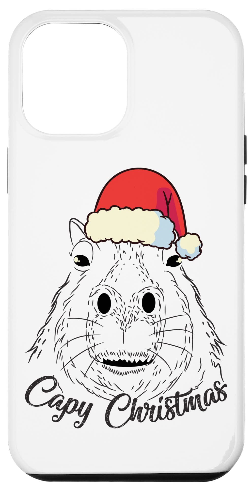 iPhone 12 Pro Max Christmas Capybara Santa Design Phone Case - Cute Holiday Gift for Animal Lovers - Perfect for Christmas Parties & Winter Celebrations