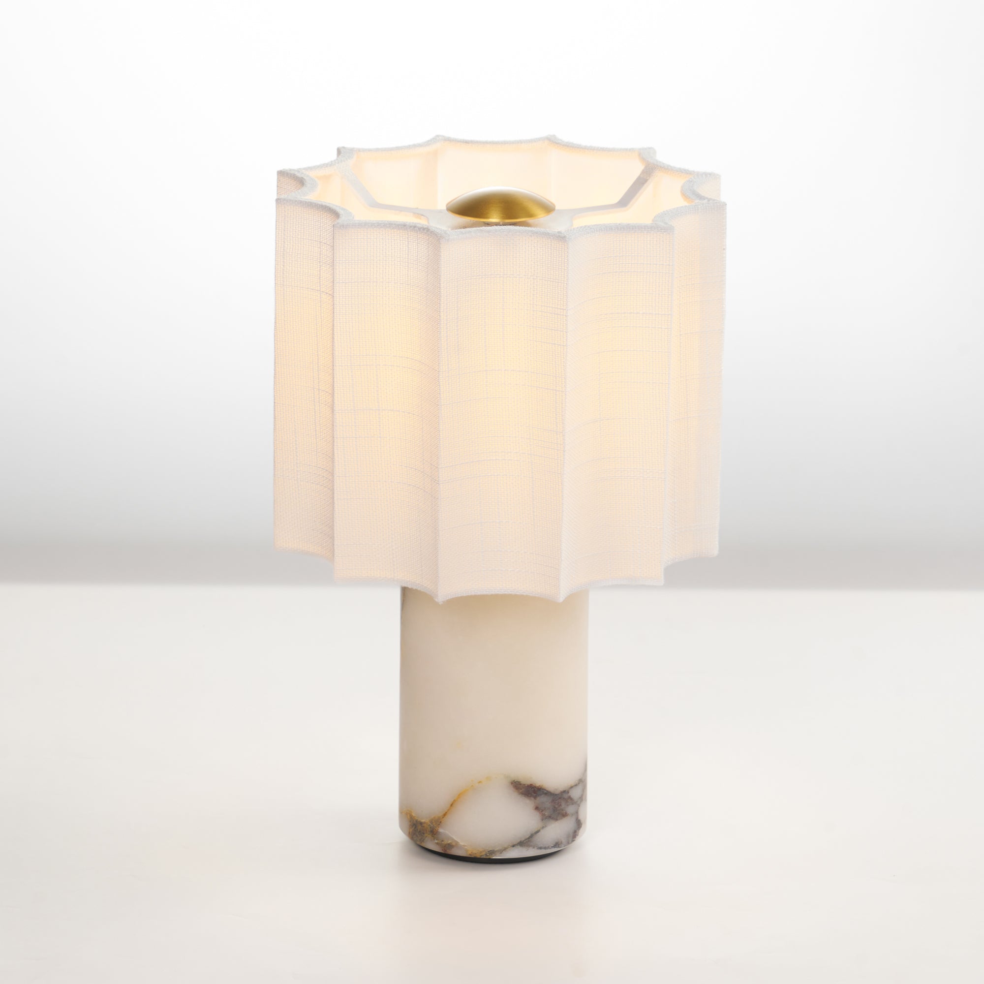 Orbis Veil Table Lamp - Modern LED Nightstand Light for Bedroom, Living Room & Office - Dimmable Touch Control with Warm White Light