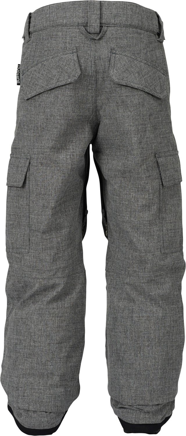 Burton Boys' Exile 2L Insulated Cargo Snow Pants - Waterproof Winter Snowboarding & Skiing Pants for Kids - Perfect for Cold Weather Outdoor Activities