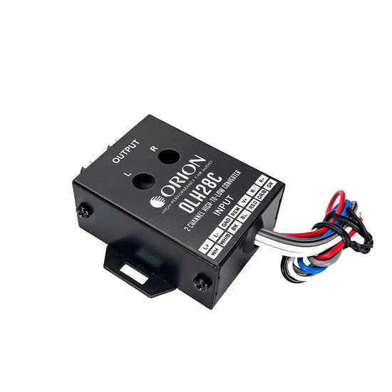 ORION 2 Channel High to Low Level Converter with Built-in 12V Remote - Car Audio Signal Adapter for Amplifier Installation | Perfect for Upgrading Factory Head Units in Vehicles