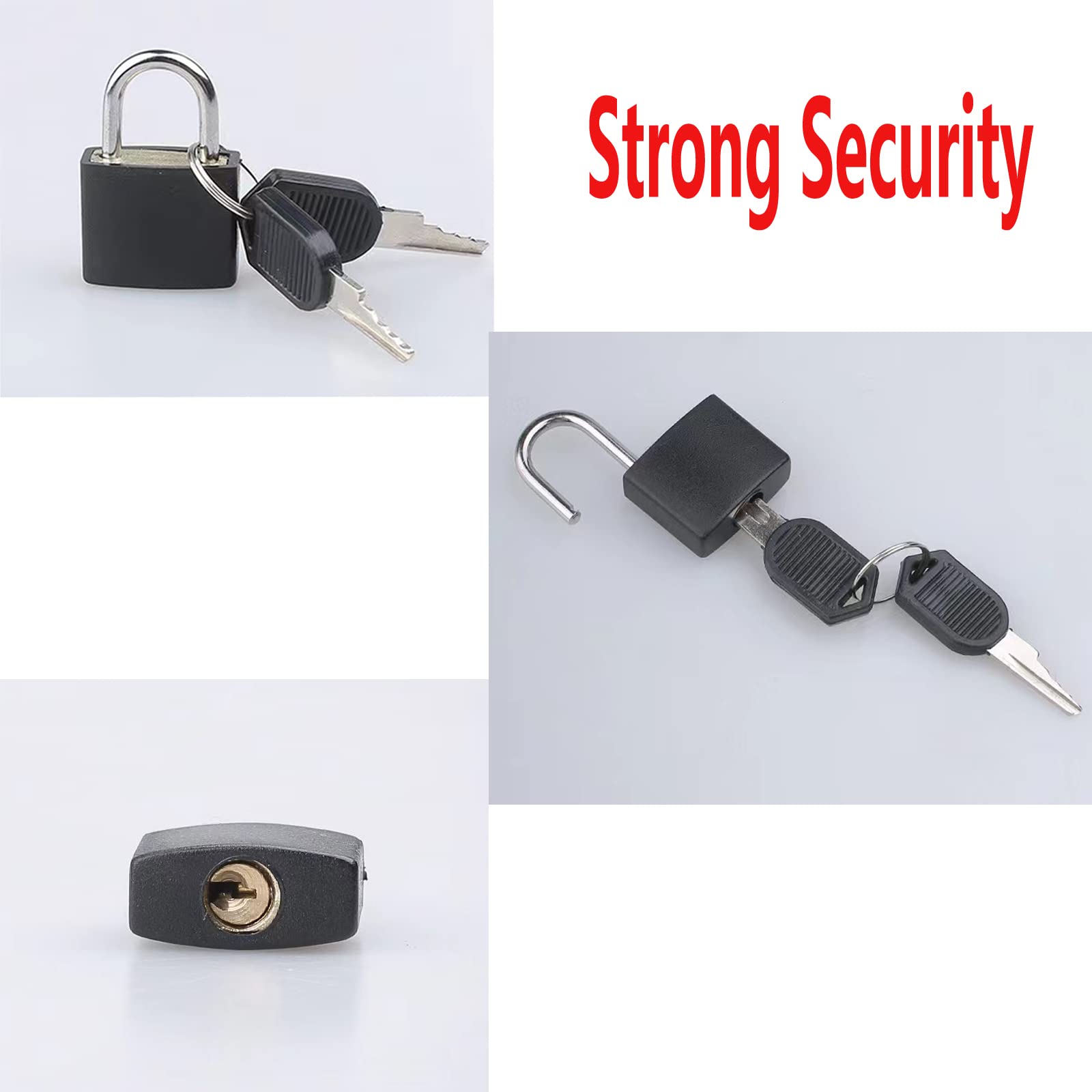 3Pcs Small Locks with Keys - Multicolor Mini Luggage Padlocks for Suitcase, Bag, Box, Diary, Storage Cabinet | Secure School, Gym & Classroom Supplies | Perfect for Travel, Lockers & Personal Belongings