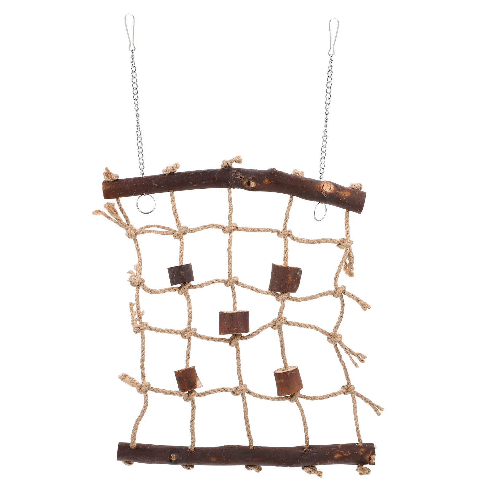 Balacoo Chew Toys for Parrots - Durable Bite Toys, Hanging Hammock & Climbing Net Activity Set - Perfect for Bird Playtime, Exercise & Cage Enrichment (Great for Macaws, Cockatoos & Large Birds)